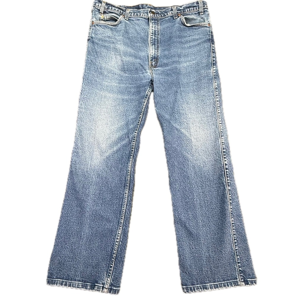 Levis 517 Jeans Mens 42x32 (40x29) Blue Orange Tab Bootcut Made in USA Vintage